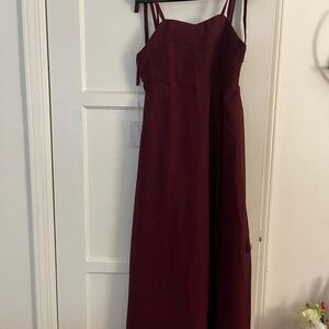 Prince Strapless Burgundy Dress